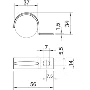 OBO Bettermann - Befestigungsschelle für Kabel/Rohre Befestigungsschelle 604 37 G galv.vz − 100 Stück