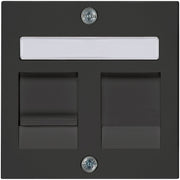 Peha - Einsatz/Abdeckung für Kommunikationstechnik Abdeckung sw D 11.610.193 MJ1 NA Kommunik.-Syst. − 10 Stück
