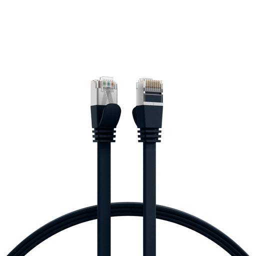 EFB-Elektronik - Patchkabel Kupfer Flachkabel U/FTP Cat.6A K5545SW.1,5 RJ45 schwarz 1,5m
