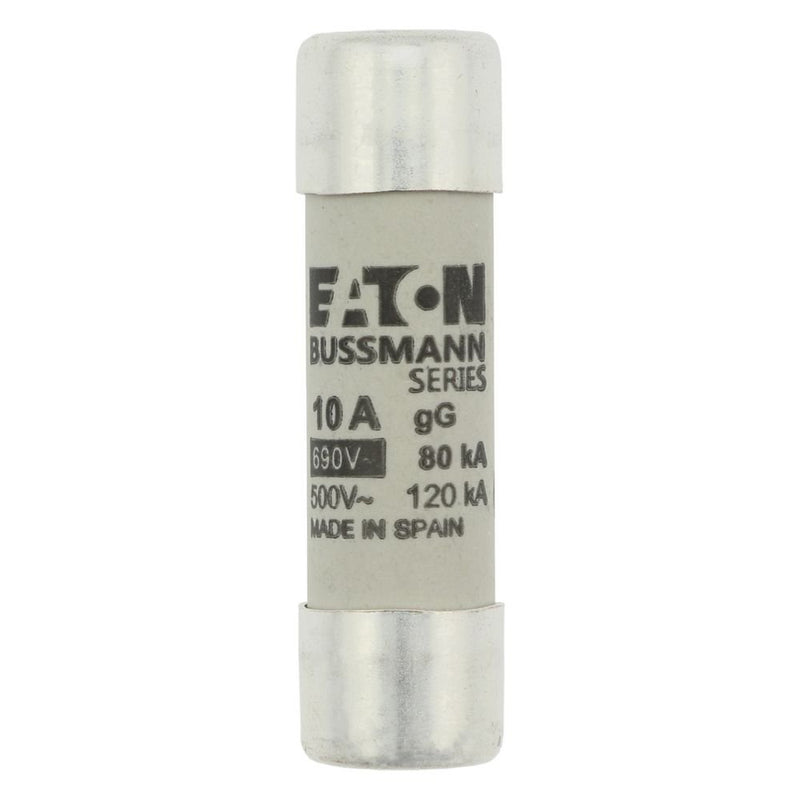 Eaton - Zylindrische Sicherung Sicherungseinsatz Nieders. CYLINDRICA#C14G10 10A AC 690V 80kA − 10 Stück