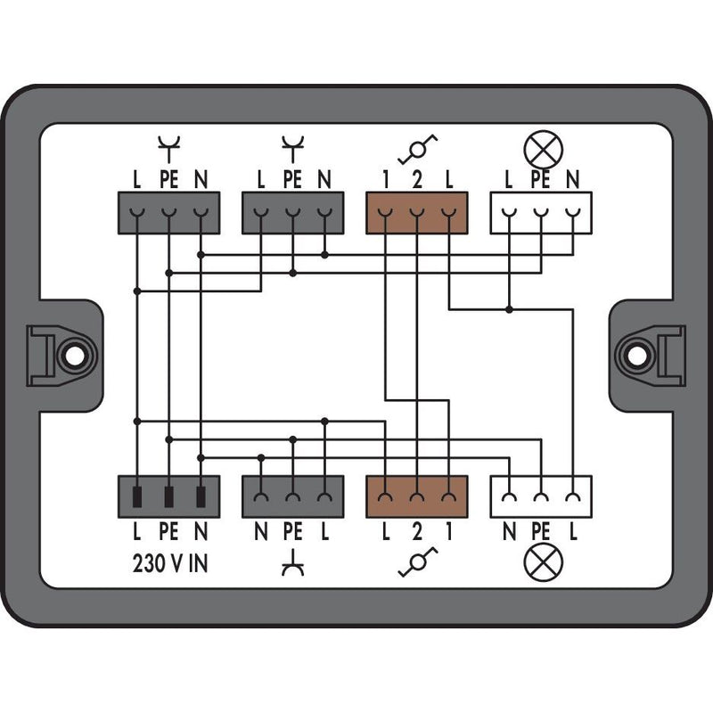 WAGO - Kompaktverteiler für steckbare Gebäudeinstallation Verteilerbox 899-631/189-000 1 Eingang, sw