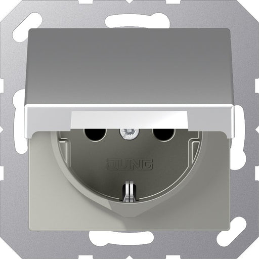 Jung - Steckdose SCHUKO-Steckdose 16 A 250V A 1520 BFKL AL m.Klappdeckel bruchs