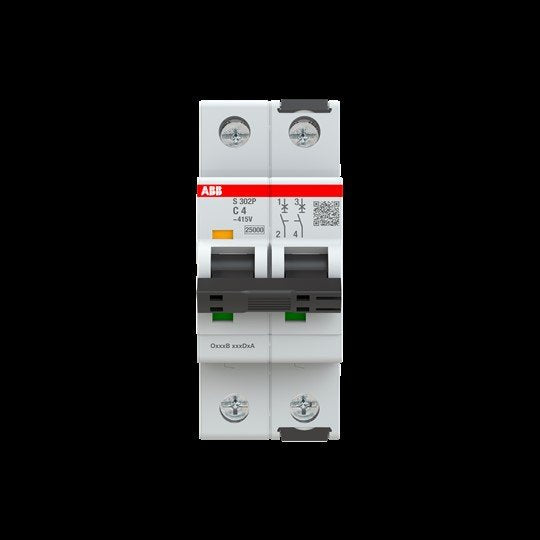ABB Stotz S&J - Leitungsschutzschalter Sicherungsautomat S302P-C4 25kA, 4A, 2P