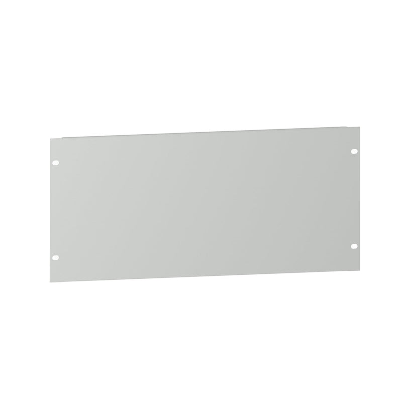 Schneider Electric - Frontplatte für Baugruppe mit Rastermaß 482,6 mm (19 Zoll) Blindplatte NSYCRTM4U Blech 4HE RAL7035