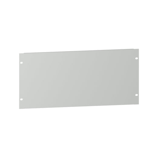 Schneider Electric - Frontplatte für Baugruppe mit Rastermaß 482,6 mm (19 Zoll) Blindplatte NSYCRTM4U Blech 4HE RAL7035