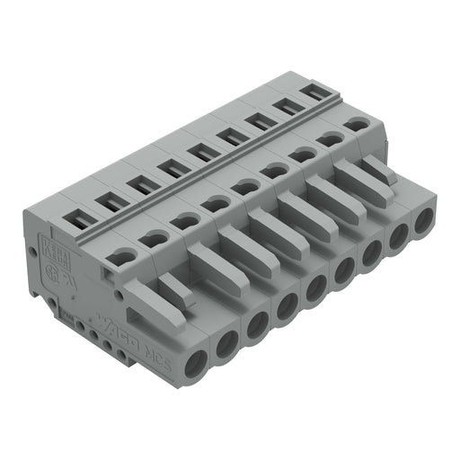 WAGO - Kabelsteckverbinder für Leiterplattensteckverbinder 1-Leiter-Federleiste 231-109/102-000 CAGECLAMP,2,5 mm²,gr − 50 Stück
