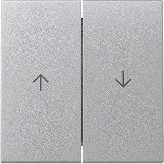 Gira - Abdeckung/Bedienelement für Installationsschalterprogramme Wippe 2f Pfeil 329426 F Alu