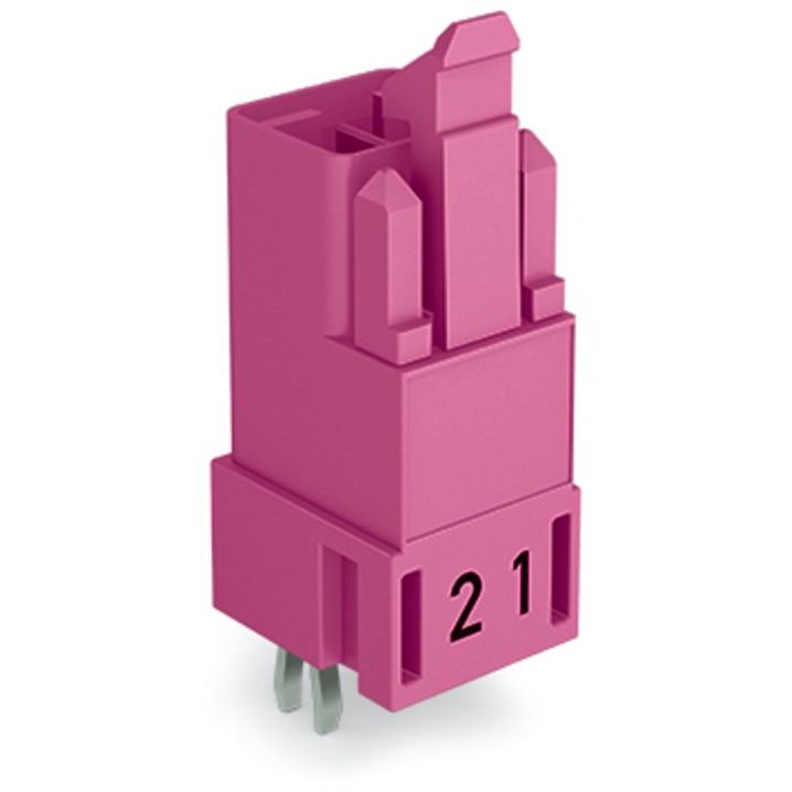 WAGO - Leiterplattensteckverbinder Stecker für Leiterplatten 890-892 2-polig,pink − 100 Stück