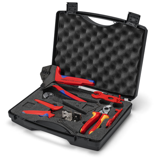 Knipex - Sortimentskasten für Anschluss- und Verbindungstechnik Werkzeugkoffer 97 91 04 V02 für Photovoltaik MC4