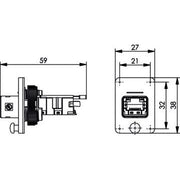 Telegärtner - Modularer Steckverbinder STX V4 Flanschset 100007418 RJ45 Modul Cat.6