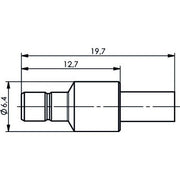 Telegärtner - Koax-Steckverbinder SMB-Kabelstecker cr/cr AU 100024858 G8 (RD-316) − 5 Stück