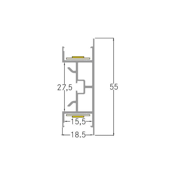 Brumberg Leuchten - Mechanisches Zubehör/Ersatzteile für Leuchten LED-Wandanbauprofil 53751070 2m, weiß