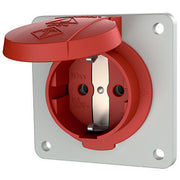 Mennekes - Schutzkontakt-Anbausteckdose SCHUKO rot 11013F 16A2p+E 230V, IP54
