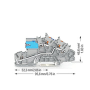 WAGO - Installations-Etagenklemme Installationsetagenklemme 2203-7540 2,5 mm² Hybrid − 50 Stück