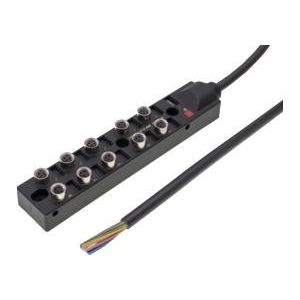 Ipf Electronic - Passiver Sensor-/Aktor-Verteiler (mit Leitung) Verteiler, 23x164x31mm, VK001109 10-30V DC 10x M8