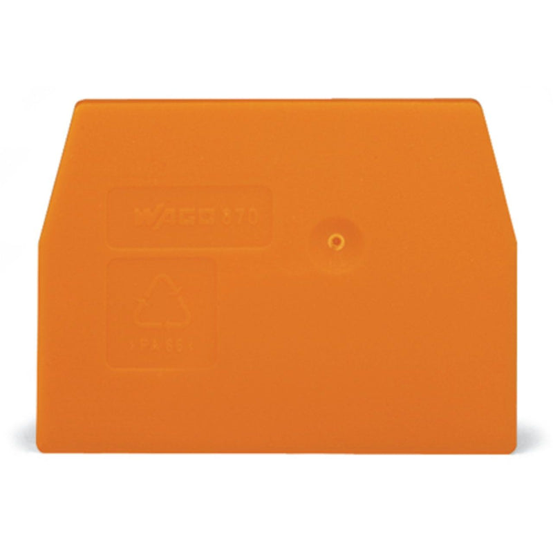 WAGO - Abschluss- und Zwischenplatte für Reihenklemme Trennwand 870-947 2mm orange − 100 Stück