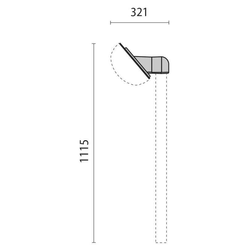 Performance in Light - Zubehör/Ersatzteile für Lichtmast 40Gr geneigter Sockel 000802 f. 60 mm Mast  − 1 Stück
