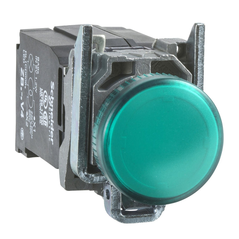 Schneider Electric - Leuchtmelder, Komplettgerät Leuchtmelder XB4BV43 gn,Traf.230V/6V BA9S