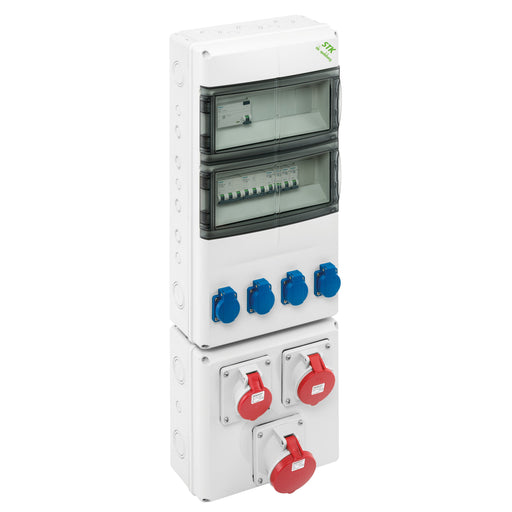 Spelsberg - CEE-Steckdosen-Kombination (IEC 60309) Steckdosenkombination, gra STK 2834-K163263 gr., IP44, 28TE