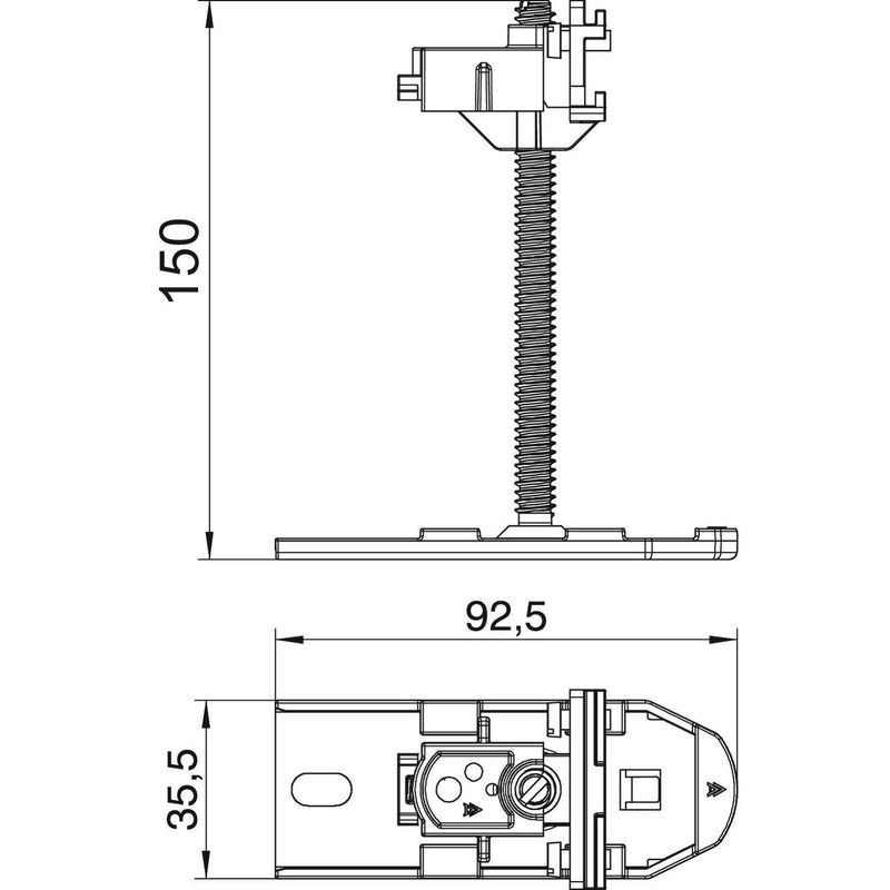 OBO Bettermann - Nivellierset für Unterflursysteme Nivelliereinheit OKA NEVE 150 − 6 Stück