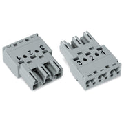 WAGO - Steckverbinder für steckbare Gebäudeinstallation Stecker 770-253 3pol.o.Zugentlast.gr − 100 Stück