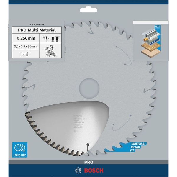 Bosch - Kreissägeblatt PRO Multi Material 2608640516 Kreissägeblatt 250 x