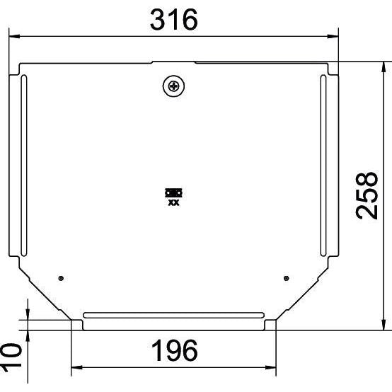 OBO Bettermann - Deckel T-Stück für Kabeltragsystem Deckel für T-Stück RTD 200 FS B200mm