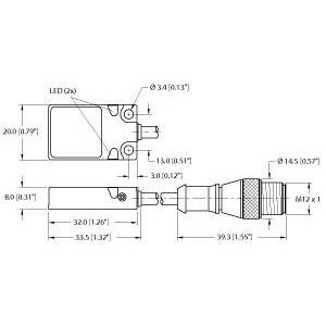 Turck - Induktiver Näherungsschalter Sensor BI8UQ08AP6X20.2RS4T induktiv