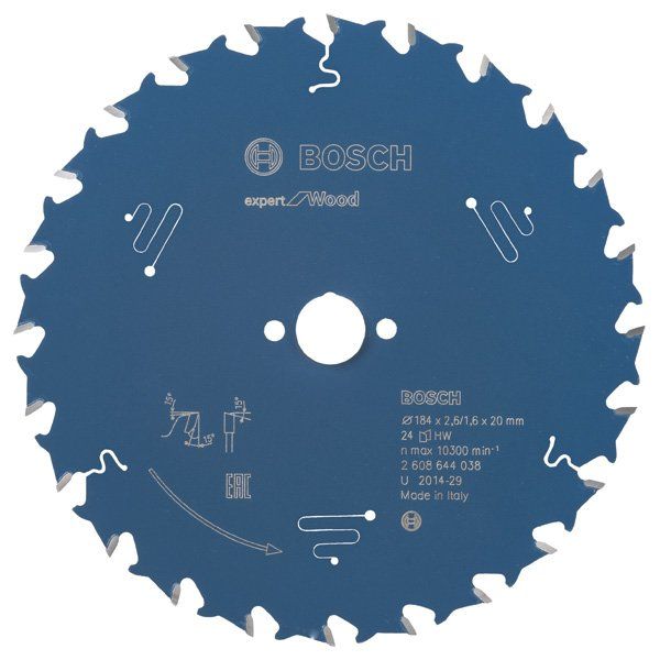 Bosch - Kreissägeblatt Expert for 2608644038 Wood H 184 x 20 Z24