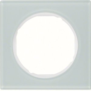 Berker - Abdeckrahmen Rahmen Glas/pows 10112209 1fach, rund