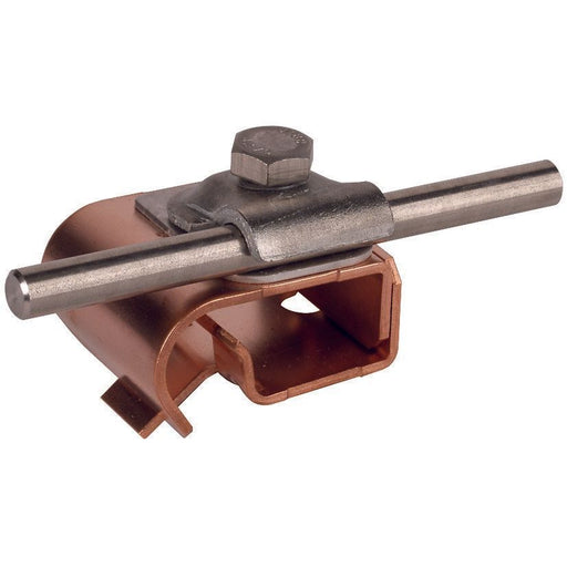 DEHN - Anschlussklemme für Blitzschutz Zweimet.-Dachrinnenklemme ZMDRKKB610 #339167 Cu-St/tZn f.Rd6-10