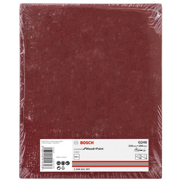 Bosch - Schleifpapier/Schleifvlies Schleifblatt C420 SfWP, 2608621597 230 x 280 mm, G240