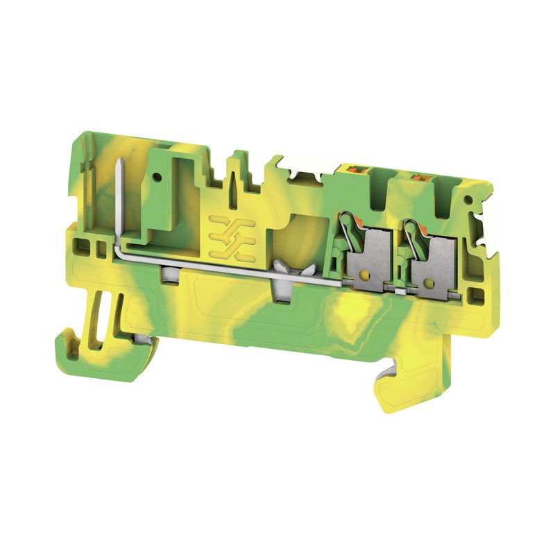 Weidmüller - Durchgangs-Reihenklemme Klemme APGTB 1.5 PE 3C/1 DL PUSH IN, 1.5 mm² − 50 Stück