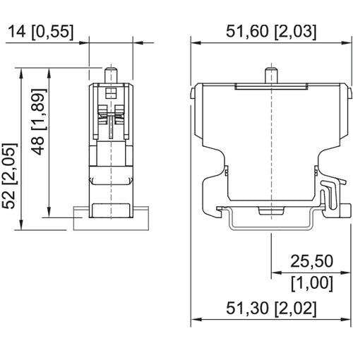 Stahl - Hilfsschalterblock Kontaktelement 8082/1-1-10