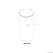 Bosch Thermotechnik - Speicher für Zentralheizung/Wärmepumpe Pufferspeicher BH750-6ERZ1B STORA 750L, silber
