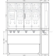 Hensel - Verteilerschrank für Energieversorgung Ladeverteiler Mi EV 200kW 3010 b. z. 3 Ladepunkte
