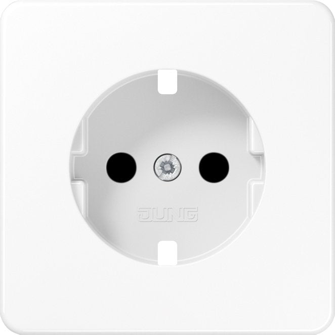 Jung - Abdeckung/Bedienelement für Installationsschalterprogramme Zentralplatte CD 1520 KIPL WW f. SCHUKO-Steckdose