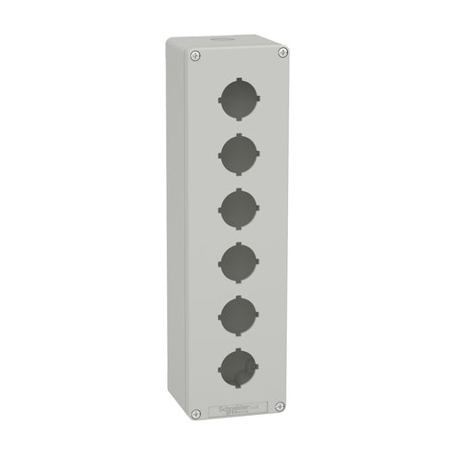 Schneider Electric - Gehäuse für Befehls- und Meldegeräte Leergehäuse XAP, Metall XAPD5606 grau, für 6x30mm