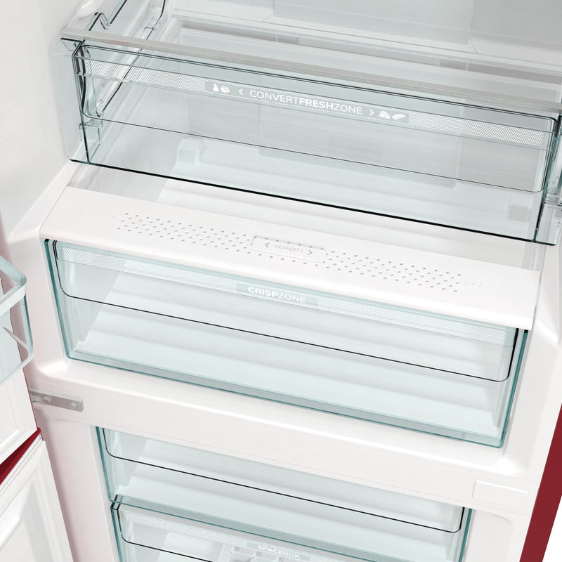 Gorenje - Kühl-/Gefrierkombination Kühl/Gefrierkombi ONRK 619 DR-L burgun Retrodesign