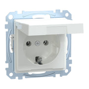 Merten - Steckdose SCHUKO-Steckdose aws/gl MEG2310-0325 Klappdeckel