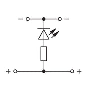 WAGO - Bauelement-Reihenklemme Bauelementklemme 870-543/281-434 LED rot,grau − 50 Stück