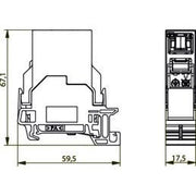 Telegärtner - Modularer Steckverbinder STX Tragschienen-Verbinder 100007437 RJ45 Kupplung Cat.6