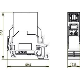 Telegärtner - Modularer Steckverbinder STX Tragschienen-Verbinder 100007437 RJ45 Kupplung Cat.6