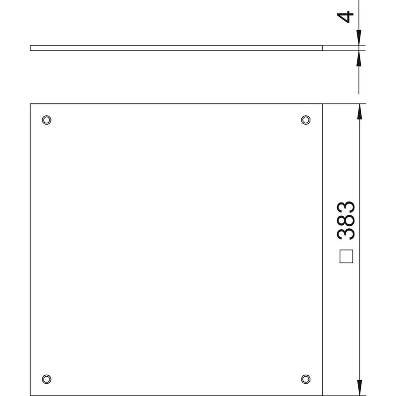 OBO Bettermann - Montagedeckel für Zugdose Blinddeckel DU 350-2 für UZD350-2/3