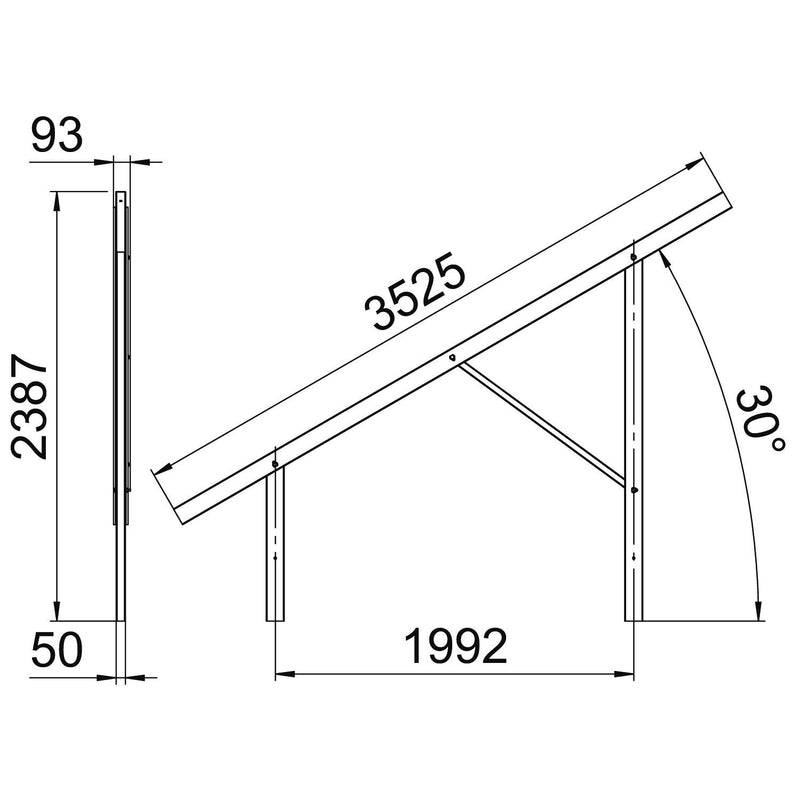 OBO Bettermann - Photovoltaik-Montagesystem Vormontierter Träger VT 30L FT für Freiflächensyste