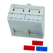 Telegärtner - Kommunikationsanschlussdose Kupfer Zentralplatte französisch 100021428 45x45 f. 2x AMJ/UMJ − 10 Stück