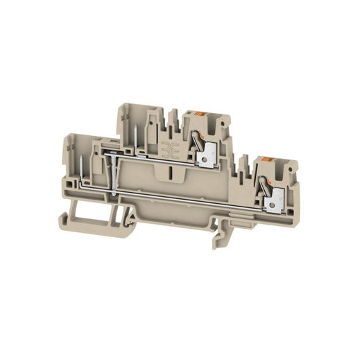 Weidmüller - Durchgangs-Reihenklemme Durchgangsreihenklemme APGTB 2.5 2T VL 4C/2 0,14-2,5 qmm, beige − 50 Stück