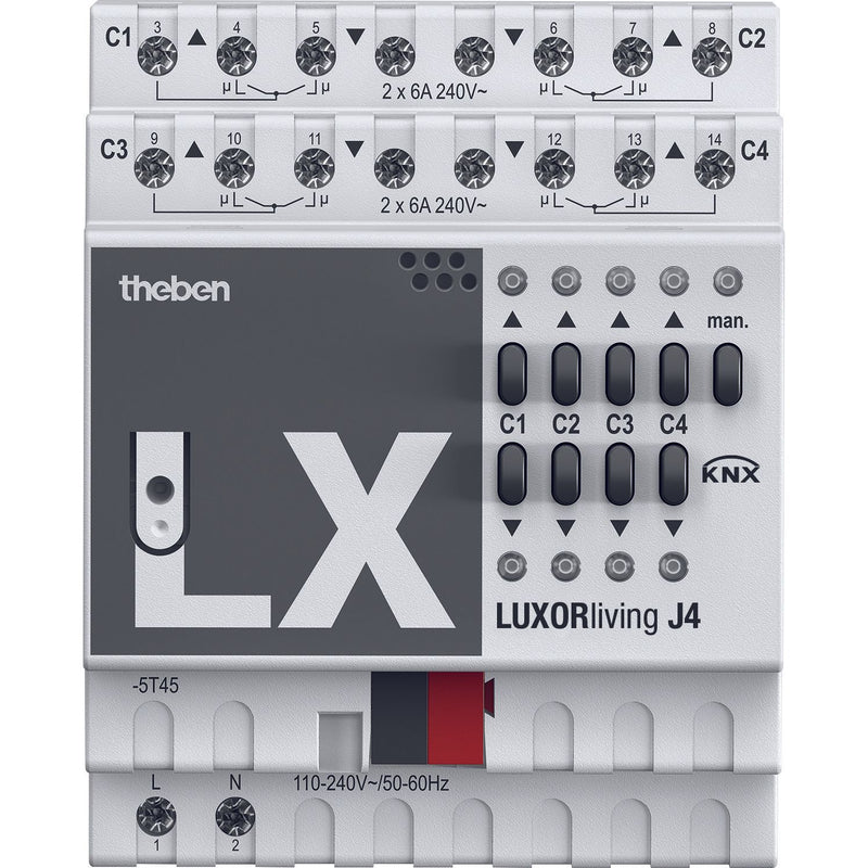 Theben - Bussystem-Jalousieaktor Smart Home-System LUXORliving J4 4 Kanäle