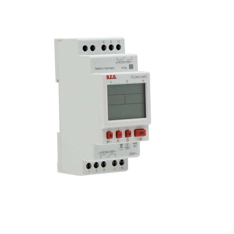 BEG Brück Electronic - Verteilerschaltuhr digital Zeitschaltuhr TS-DW-3-NFC