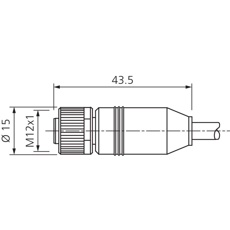 Di-soric - Konfektioniertes Sensor-Aktor-Kabel I/O-Kabel VKHM-Z-25/12-A Bu, M12, 25000mm